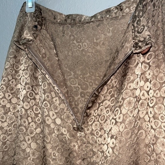 Bellini Paris Mode Silk Skirt Brown size 6 - Picture 11 of 12